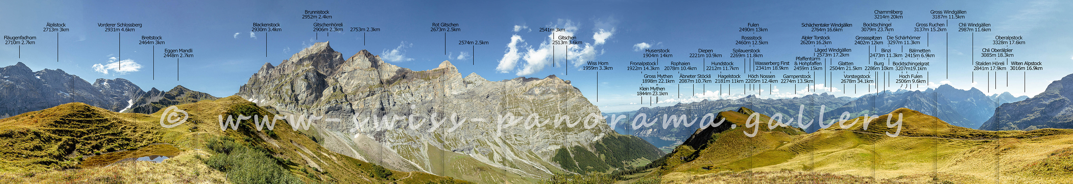 Alpenpanorama von der Alp Grat oberhalb Brüsti, Urner Alpen, swiss-panorama.gallery