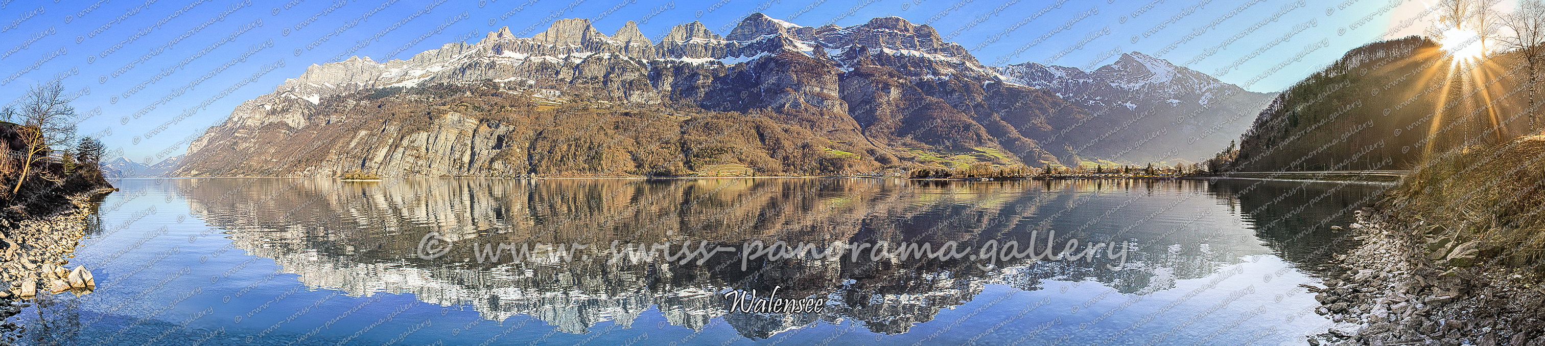 Churfirsten Alpen Panorama Walensee Panorama