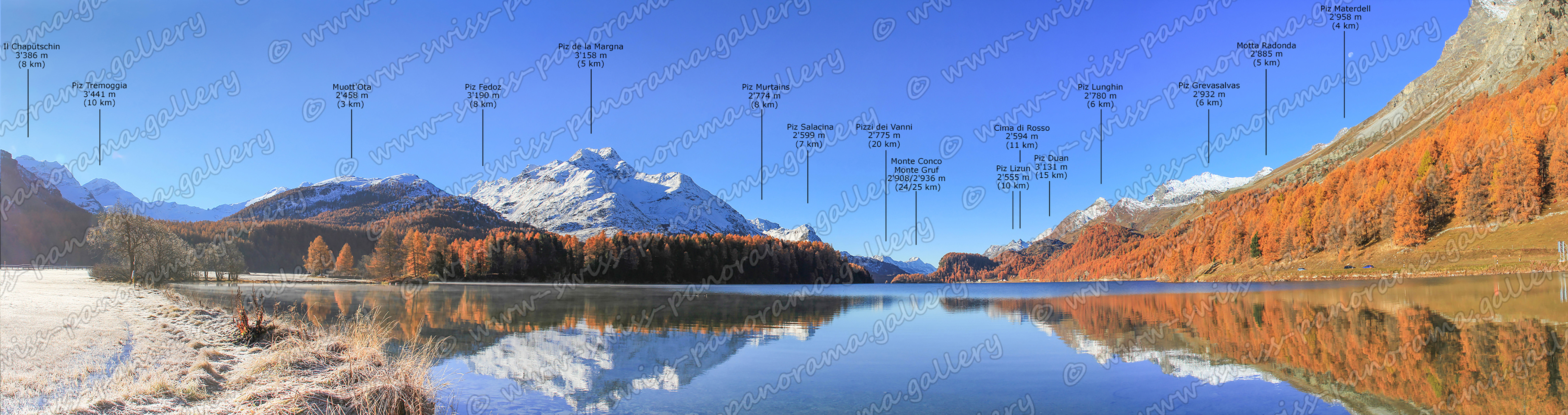 swiss panorama gallery Silsersee panorama Bergpanorama Upper Engiadina Lakes Area