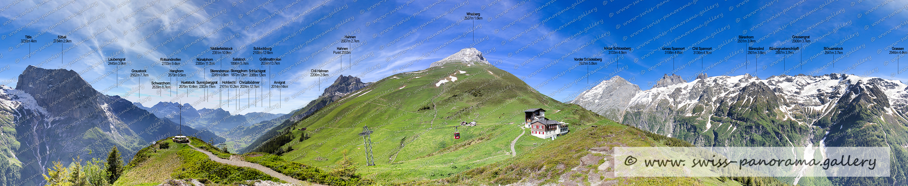 Panorama Lake Lungern Lungernsee mit den Berner Alpen