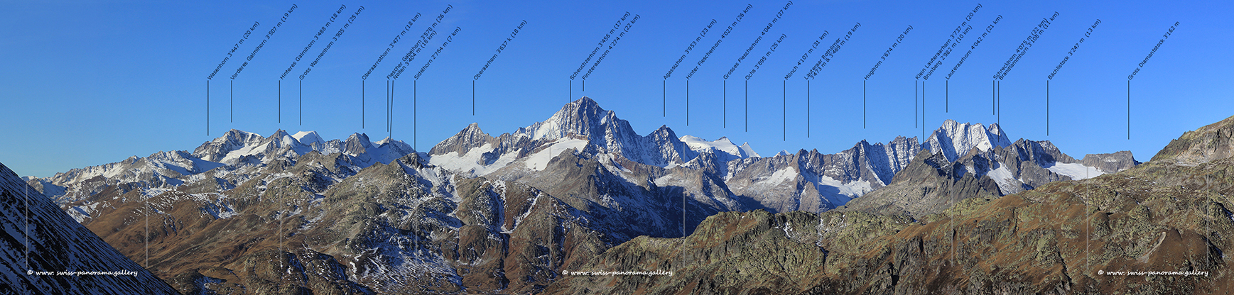 Switzerland panorama Furka Pass Alpenpanorama Berner Alpen