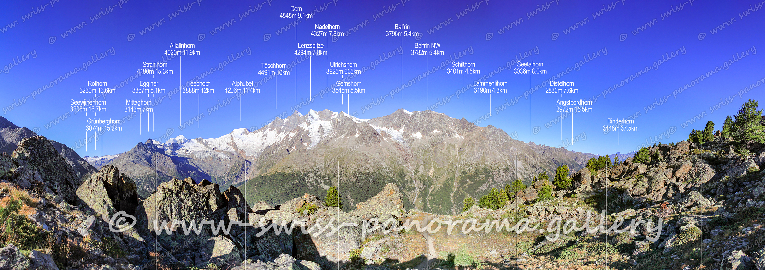 Panorama Saastal Hohsaas Walliser Alpenpanorama swiss-panorama.gallery