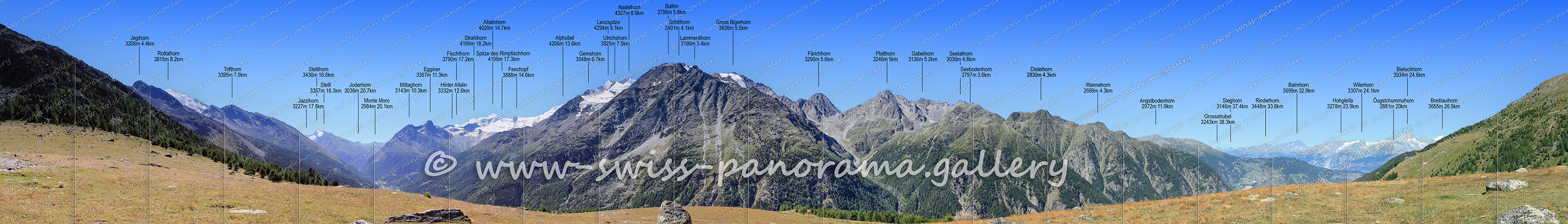 Panorama Saastal Gsponer Höhenweg Walliser Alpenpanorama swiss-panorama.gallery