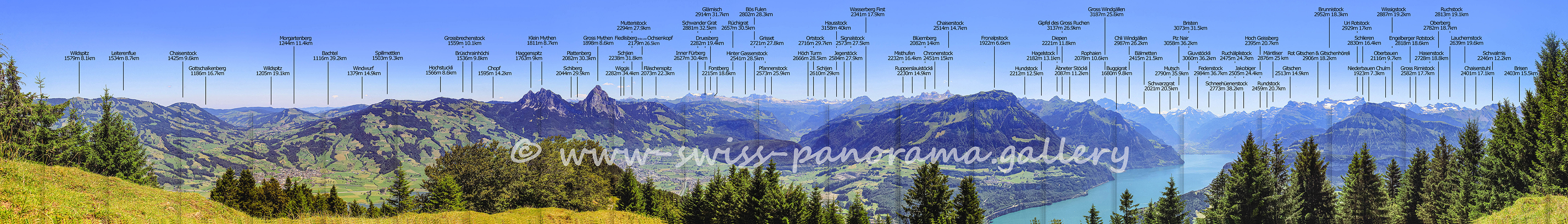 Alpen Panorama swiss-panorama gallery Urmiberg Blick über den Vierwaldstättersee