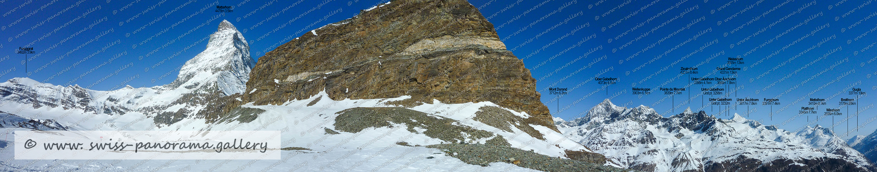 Switzerland Zermatt Gornergrat Panorama