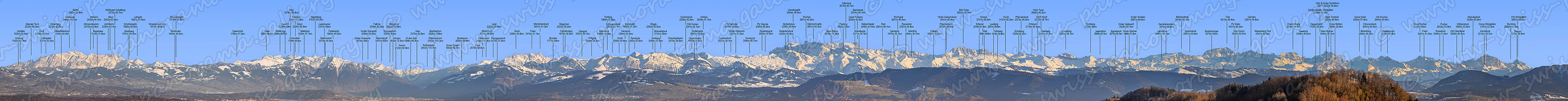swiss panorama gallery Albis Pass Alpenpanorama beschriftet, Panorama Albis Pass Hohwacht Turm, 167 Gipfel,
Altenalp Turm 2033m 64.5km, Schäfler 1925m 65.4km, Säntis 2502m 61.9km, Girenspitz 2448m 61.7km, Hünerberg 2312m 62.2km, Hinterfallenkopf 1532m 54.4km, Öhrli  2194m 63.1km, Hängeten 2211m 63.3km, Moor 2342m 63.4km, Hochalp 1530m 55.3km, Regelstein 1315m 41.9km, Altmann 2435m 64.1km, Altmannskamm 2410m 63.9km, Wildhuser Schafberg 2373m 62.7km Schafwisspitz 1989m 58.5km, Jöchliturm 2336m 63.1km, Stockberg 1781m 54.5km, Hinterrugg 2306m 60.5km, Gmeinenwishöchi 1817 1818m 55.9km, Speer 1950m 46.3km, Speermürli 1746m 47.3km, Lütispitz 1987m 57.6km, Tanzboden 1443m 44.4km, Neuenalpspitz1816m 55.5km, Chümettler 1704m 44.5km, Federispitz 1865m 44.4km, Mattstock 1936m 47.7km, Zuestoll 2235m 59km, Brisi 2279m 58.8km, Glattchamm 2079m 54.5km, Frümsel 2267m 57.5km, Nägeliberg 2163m 55.2km, Leistchamm 2101m 54km, Selun 2205m 56.9km, Falknis 2546m 62.5km, Vorder Grauspitz 2599m 83.6km, Mazorakopf 2451m 82km, Mazorakopf 2451m 82km, Madrisahorn 2826m 109km, Gross Güslen 1843m 56.7km, Rotbüelspitz 2853m 115.7km, Rätschenhorn 2703m 107.2km, Kamm 2123m 84.9km, Vilan 2376m 85.8km, Uf den Satz 1998m 84.3km, Gonzen 1830m 72.5km, Glegghorn 2450m 83.9km, Schwarzhorn 2345m 83km, Sächsmoor 2196m 57.4km, Planggenstock1675m 37.9km, Ziger 2074m 58.6km, Brodkamm 2006m 59.6km, Leist 2222m 57.6km, Brückler 1777m 38km, Bützistock 2489m 55.4km, Gipsgrat 2407m 59.1km, Tierberg 1989m 37.8km, Schwarzstöckli 2385m 52.1km, Bützistock 2489m 55.4km, Söligrat 1858m 39.2km, Stock 2390m 50.9km, Mürtschenstock 2441m 51.2km, Chöpfenberg 1879m 30.9km, Heustock 2384m 52.4km, Bockmattli 1932m 37.2km, Wiggis 2282m 43.5km, Brünnelistock 2133m 39km, Chli Gumen 2247m, Zindlenspitz 2097m 38.6km, Lachenstock 2027m 39.1km, Gross Aubrig 1695m 31.6km, Schijen 2259m 41.7km, Rossalpelispitz 2075m 38.8km, Schiberg 2044m 37.8km, Rautispitz 2283m 43.4km, Fulen 2410m 51.1km, Schilt 2299m 50.4km, Brückler 1777m 38km, Piz Sardona 3055m 66.5km, Piz Segnas 3099m 66.8km, Redertenstock 2292m 39.5km, Vorder Glärnisch 2327m 47.2km, Surenjoch 2946m 66.7km, Wyss Rössli 2018 m,  Fluebrig 2092m 35km, Glärnisch 2914m 46.1km, Bächistock 2914m 46.1km, Usser Fürberg 2605m 43.9km, Rad 2661m 46.1km, Näbelchäpler 2446m 43.4km, Wändlispitz 1971m 34.7km, Surenjoch 2946m 66.7km, Glärnischnadle 2861m 45.2km, Ruchen 2901m 45.5km, Vrenelisgärtli 2904m 46.6km, Bös Fulen 2802m 45.7km, Hinter Gassenstock 2541m 45.4km, Fläschenspitz 2073m 36.9km, Lorem Ipsum, Grisset 2721m 45.8km, Silberen 2318m 41.3km, Biet 1965m 34.6km, Fulberg 1934m 36.4km, Gantspitz, Rossstock 2387m 45.4km, Gantspitz 1970m 30.1km, Mutteristock 2294m 39.4km, Rüchigrat 2657m 46.4km, Signalstock 2573m 50.1km, Hinter Selbsanft 3029m 60.1km, Vorder Schiben 2987m 60.8km, Tödi 3613m 59.4km, Clariden 3267m 54.8km, Piz Dado 3431m 60.2km, Wasserberg First 2341m 42.3km, Stoc Grond 3422m 60.5km, Bocktschingel 3079m 55km, Speichstock 2967m 54.6km, Bifertenstock 3419m 61.8km, Gemsfairenstock 2972m 54.9km, Läckistock 2486m 50.1km, Gross Sternen 1969m 37.2km,, Jegerstöck 2584m 50.1km, Forstberg 2215m 38km, Druesberg 2282m 38.1km, Twäriberg 2117m 37.5km, Lauiberg 2057m 38.6km, Fidisberg 1919m 35.8km, Ruchi 3107m 60.3km, Höchturm 2666m 49.2km, Höch Hund 2215m 38.7km, Pfannenstock 2573m 45.5km, Ortstock 2716m 50.4km, Schülberg 1929m36.2km, Chammliberg 3214m 54.4km, Haggenspitz 1763m 28.5km, Schächentaler Windgällen 2764m 47.5km, Chli Schärhorn 3232m 54.6km, Alpler Torstock 2620m 46.5km, Gross Düssi 3256m 57.4km, Chli Ruchen 2944m 53.4km, Chronenstock 2451m 40.4km, Pucher 2932m 53.9km, Fulen 2491m 41.4km, Gross Ruchen 3137m 54km, Rossstock 2460m 41.4km, Oberalpstock 3328m 60.9km, Höhlenstock 3085m 53.4km, Chli Windgällen2987m 54.2km, Rot Horn 2820m 53.5km, Diepen 2221m 39.4km, Gross Windgällen 3187m 53.3km, Hundstock 2212m 39.7km, Chli Oberälpler 3085m 60.3km, Chaiserstock 2514m 40.4km, Blüemberg 2404m 40.3km, Gross Mythen 1898m 29.9km, Klein Mythen 1844m 28.7km, Seestock 2428m 45.6km
