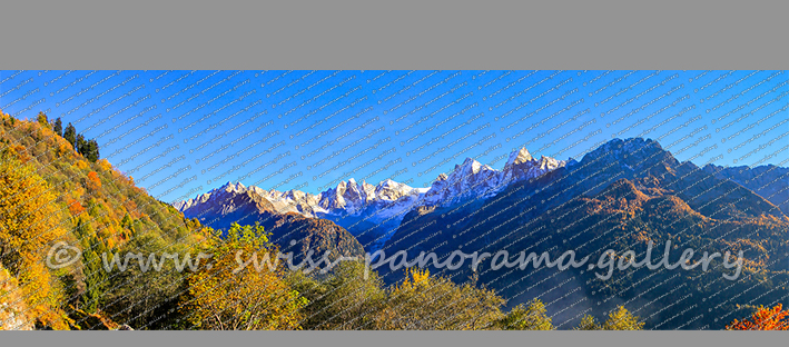 Bergell Soglio Herbststimmung Schweizer Alpen Panorama