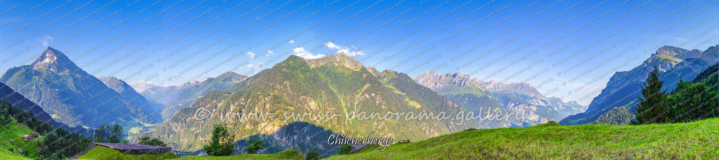 Switzerland panorama Chilcherberge panorama, Bristen 3073m, Rossmettlengrat 2805m 20.6km, Spitzberg 2934m 21.6km, Fellihorn 2126m 8.7km, Schwarz Berg, Vorder Bächenstock 2476m 10.3km, Diederberg 2650m 11km, Rienzenstock, Mittagstock 2506m, Rohrspitzli 3220m16.9km, Wildenlauwenenhöreli 2547m, Leidstock 2419m, Schnürstock 2131m, Witenstock 2392m 7.9km, Sunniggratlii 2034m, Uf den Spitzen 2047m, Gwasmet 2265 m, Jakobiger 2505m, Grossgand  2311m 4.5km, Ruchälplistock 2476m, Bälmeten  2415m, Schwarz,  Grat 2021m, Niederbauen Chulm 1923m, Oberbauenstock 2117m, Rigi Scheidegg 1662m, Gibelstockhöreli 1848m 9.5km, Gitschen 2513m, Rot Gitschen 2673m, Wannelihorn 1866 6.6km, Gitschenhöreli 2907m, Rundstock 2459m, Hoch Geissberg 2395m, Brunnistock 2952, Älplistock 2713m, Fläugenfadhorn 2710m