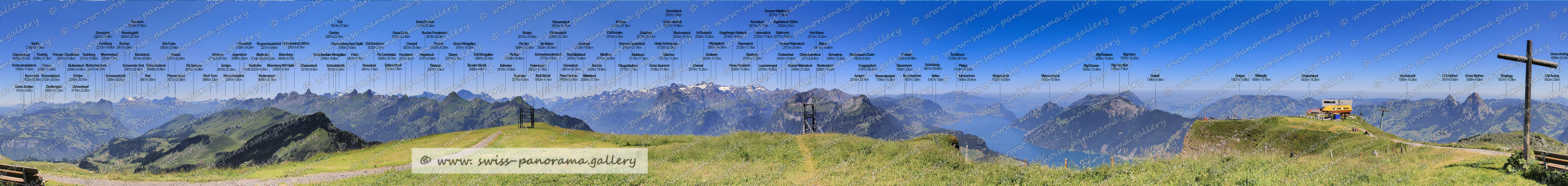 Switzerland Zentralschweizer Alpenpanorama von Fronalpstock 360 Grad Panorama