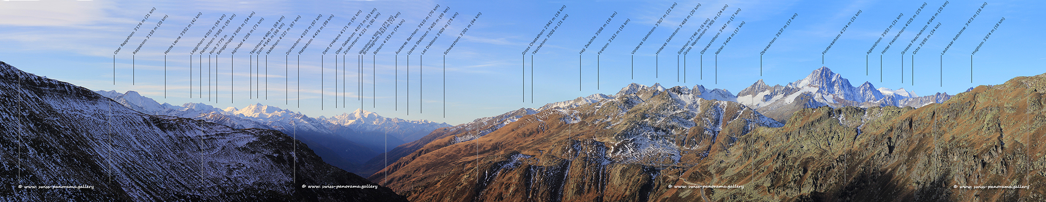 Swiss Panorama Furka panoramic view Swiss Alps