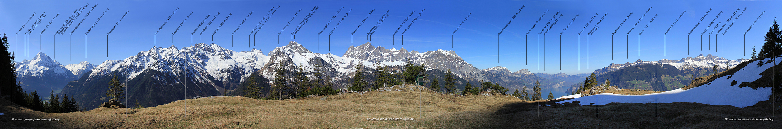 Erstfeld Schattdorf Schilt panorama beschriftet Urner Alpen