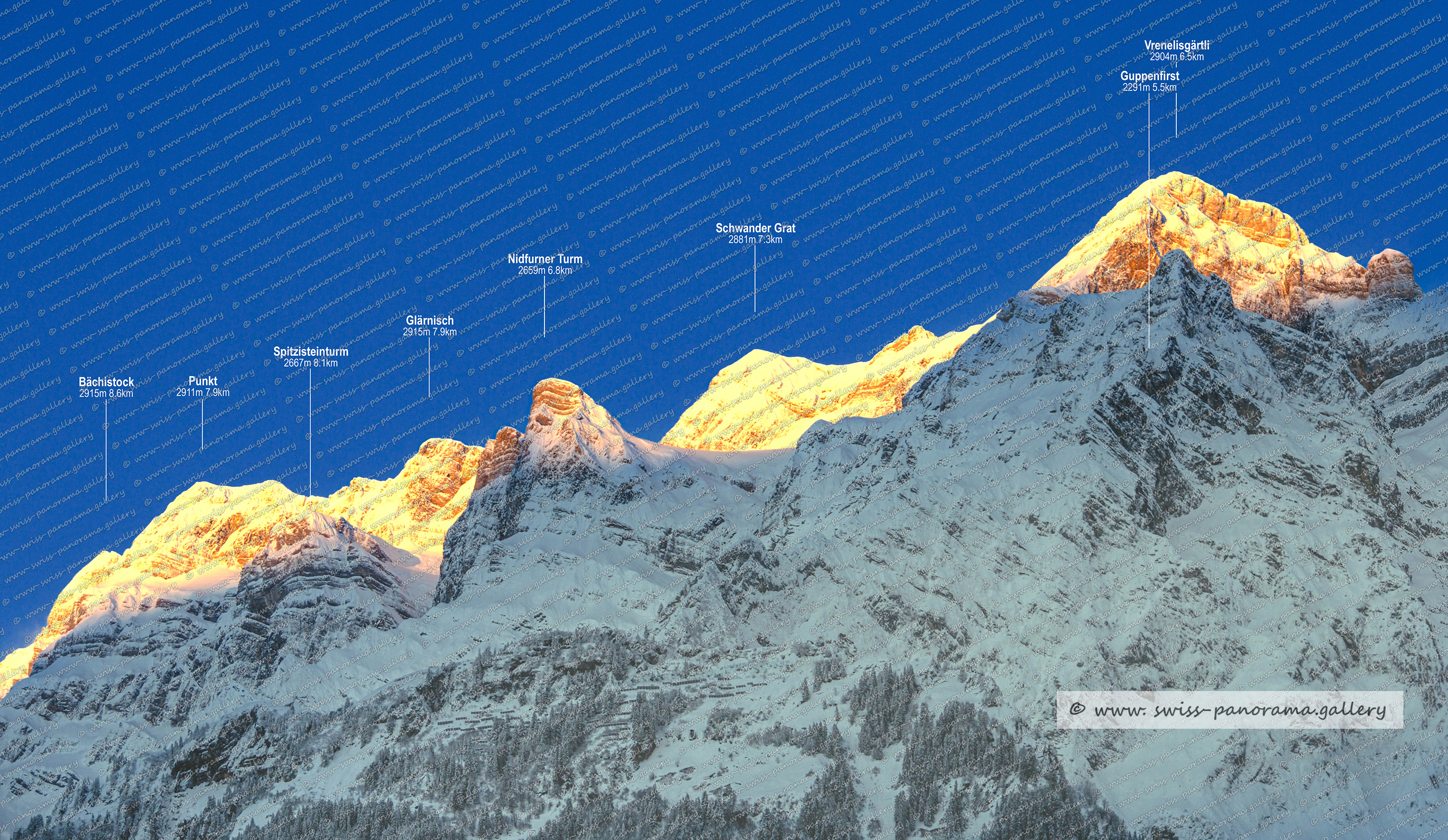 Panorama Alp Grat, Blackenstock, Brunnistock, Rot Gitschen und Gitschen, Bristen 3073m, Rossmettlengrat 2805m 20.6km, Spitzberg 2934m 21.6km, Fellihorn 2126m 8.7km, Schwarz Berg, Vorder Bächenstock 2476m 10.3km, Diederberg 2650m 11km, Rienzenstock, Mittagstock 2506m, Rohrspitzli 3220m16.9km, Wildenlauwenenhöreli 2547m, Leidstock 2419m, Schnürstock 2131m, Witenstock 2392m 7.9km, Sunniggratlii 2034m, Uf den Spitzen 2047 4.8km    , Gwasmet 2265 m, Jakobiger 2505m, Grossgand  2311m 4.5km, Ruchälplistock 2476m, Bälmeten  2415m, Schwarz,  Grat 2021m, Niederbauen Chulm 1923m, Oberbauenstock 2117m, Rigi Scheidegg 1662m, Gibelstockhöreli 1848m 9.5km, Gitschen 2513m, Rot Gitschen 2673m, Wannelihorn 1866 6.6km, Gitschenhöreli 2907m, Rundstock 2459m, Hoch Geissberg 2395m, Brunnistock 2952, Älplistock 2713m, Fläugenfadhorn 2710m