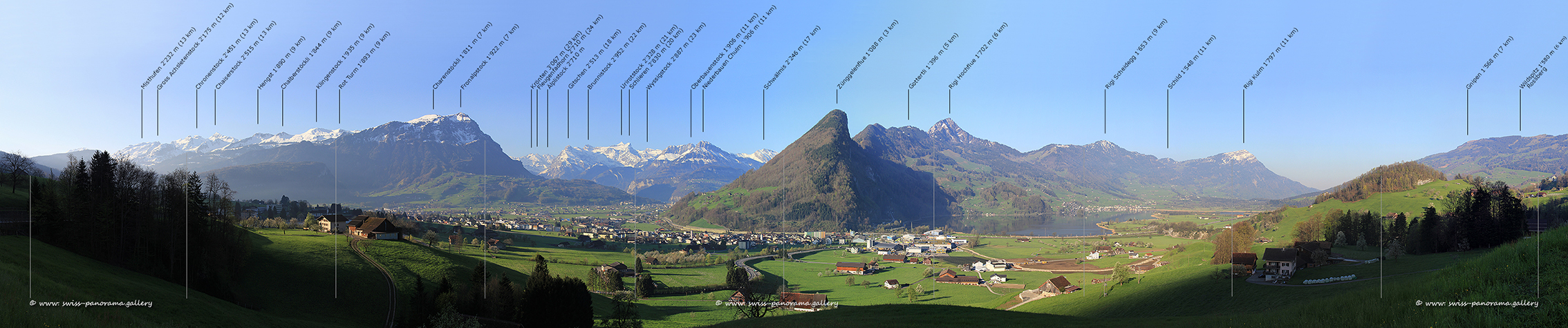 Schwyz Panorama Muotathal Rigi Urner Berge