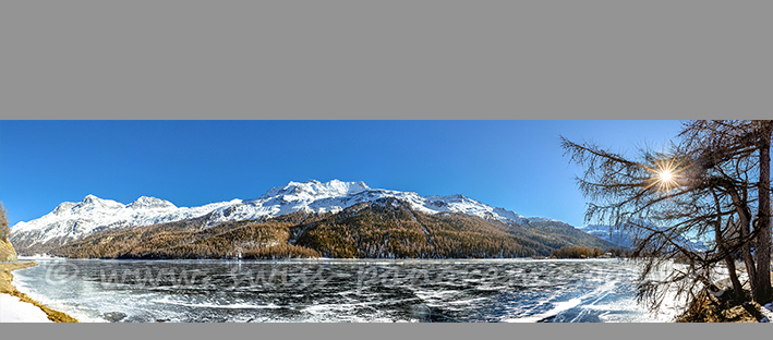 Oberengadin Silvaplanersee Panorama Alpenpanorama