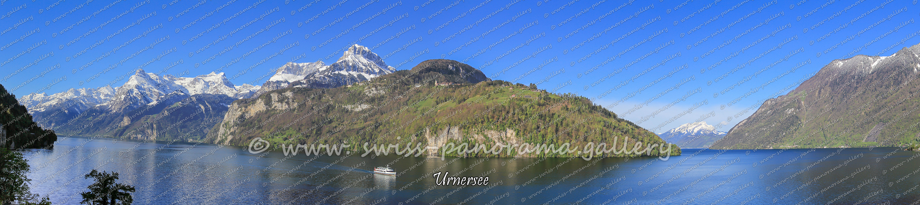 Switzerland Panorama Urnersee aus der Sicht vom Oberen Ende der Axenstrasse